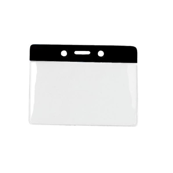 Bilde av 90x65 mm Card holder / carrying case soft plastic. Black top / clear (horizontal / landscape). 60270311_1 (DE,SE,NO,FI,RO,PL)