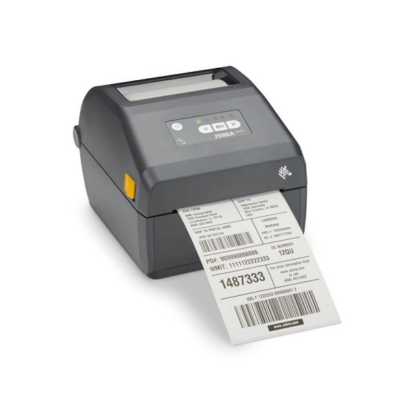 Picture of Zebra Direct Thermal Printer ZD421; 203 dpi, USB, USB Host, Modular Connectivity Slot, 802.11ac (WIFI), BT4, ROW, EU and UK Cords, Swiss Font, EZPL. ZD4A042-D0EW02EZ